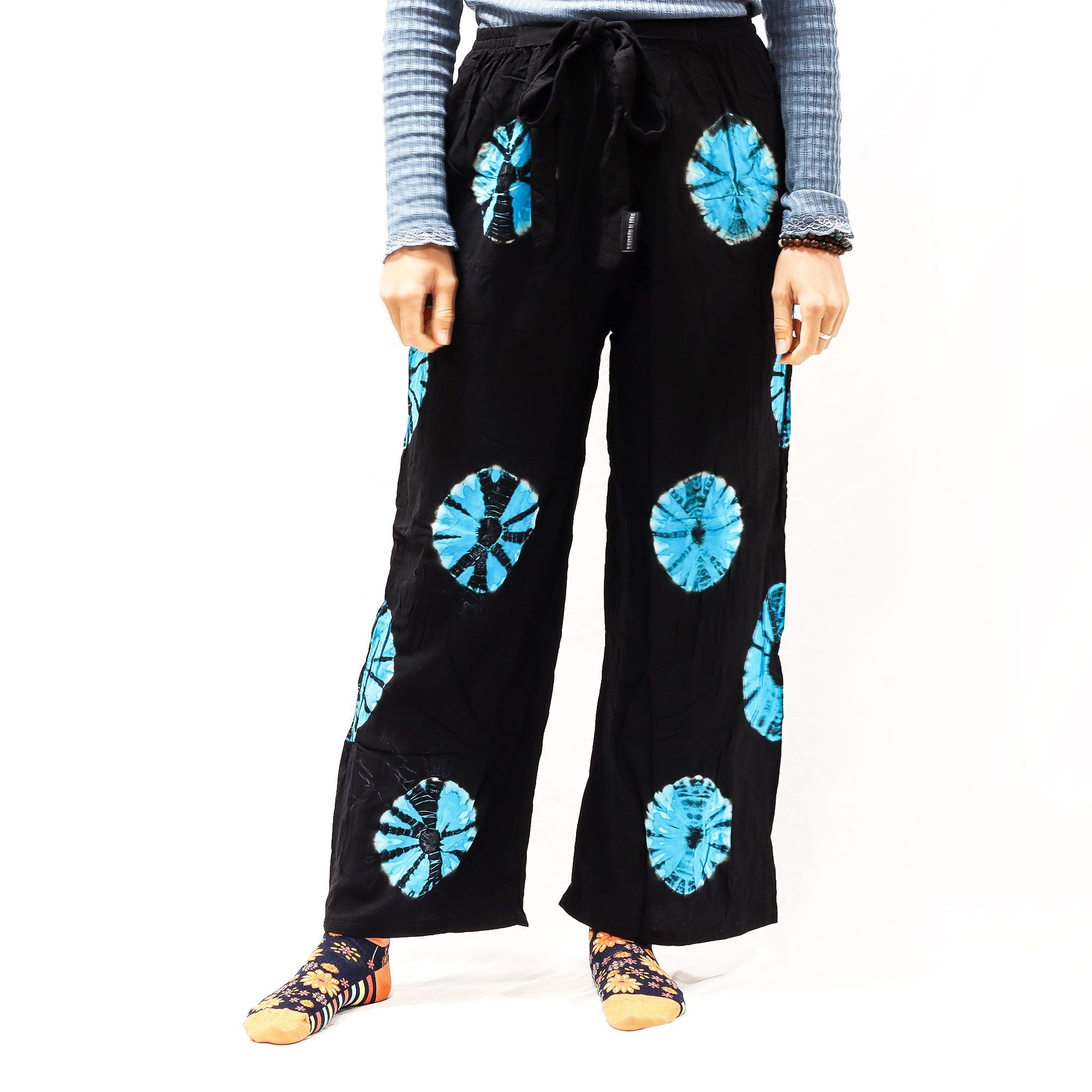 Pantalon de Détente Style Japonais – Noir & Bleu – M