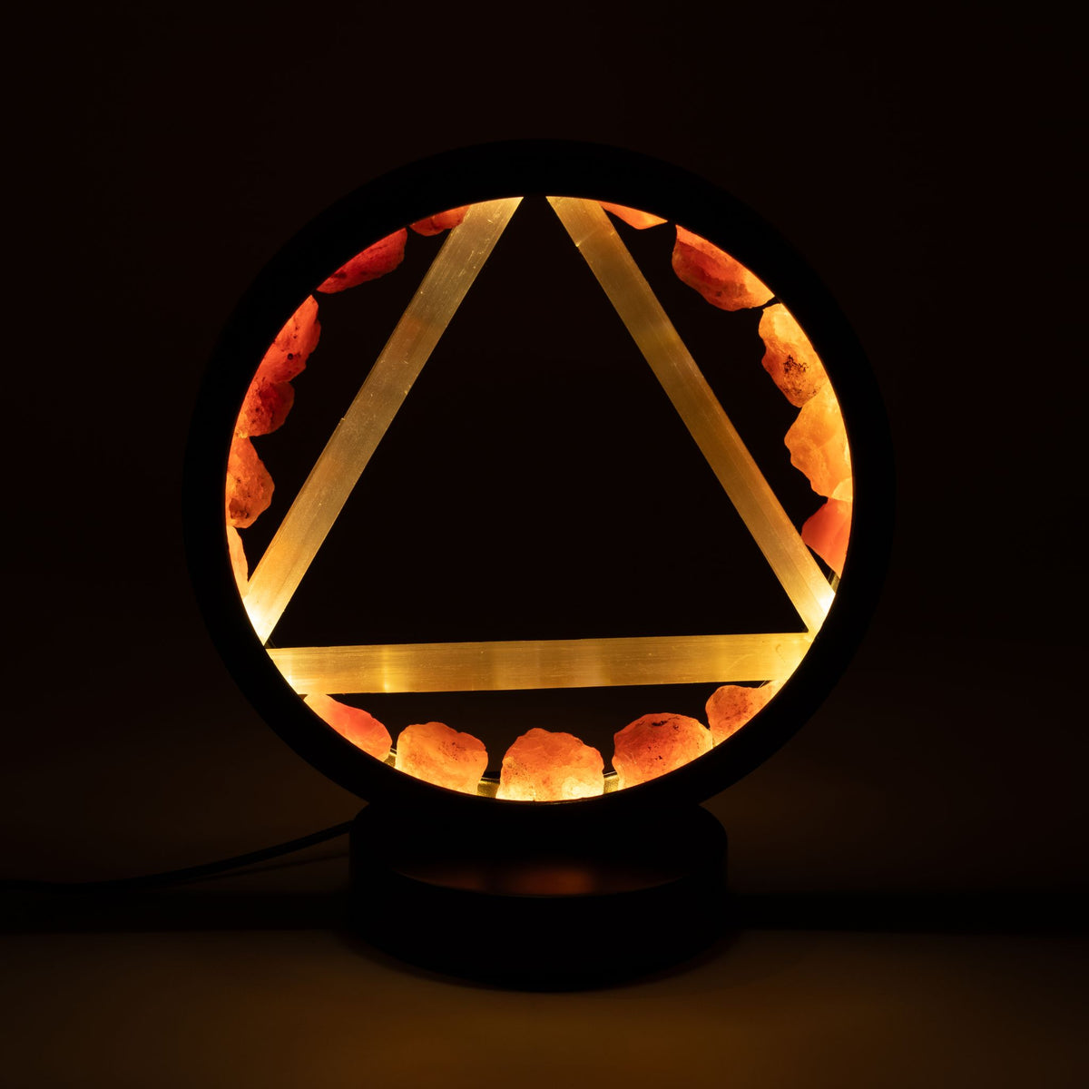 * Lampe halo Feu – Cornaline et sélénite