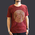 * T-Shirt en Coton Délavé Nomad Sari – Chakra – Bordeaux – M
