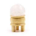 * Boule à facettes en cristal de roche avec support en bois – 5 cm