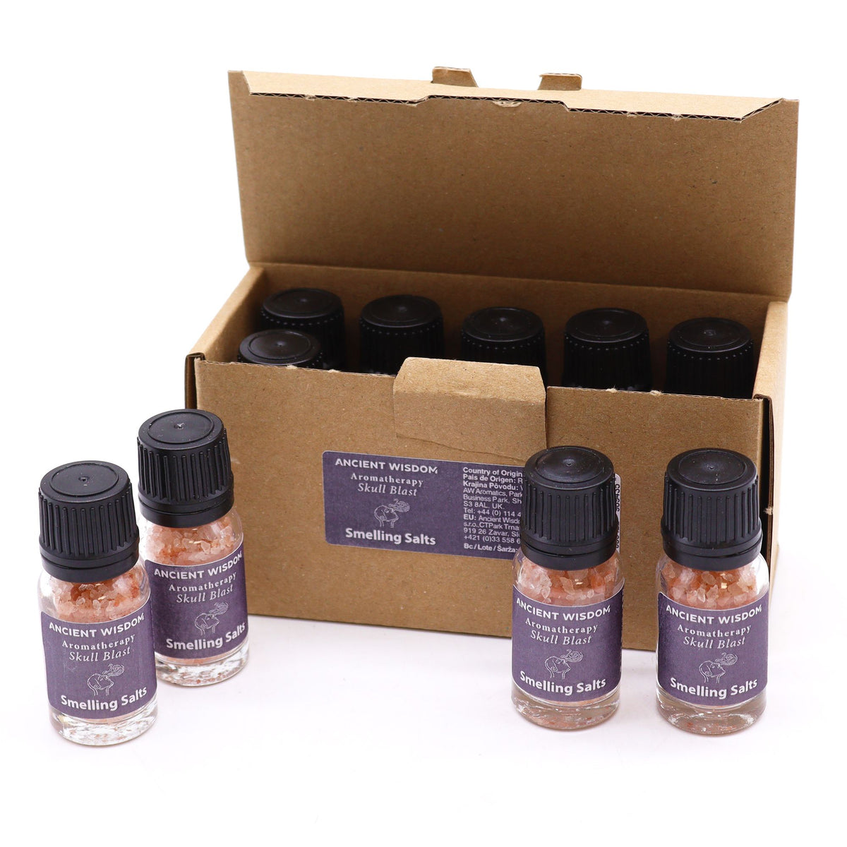 * Sel à respirer d’aromathérapie Skull Blast