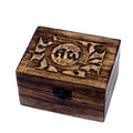 * Coffret d’aromathérapie en bois de manguier – AW – 12 flacons