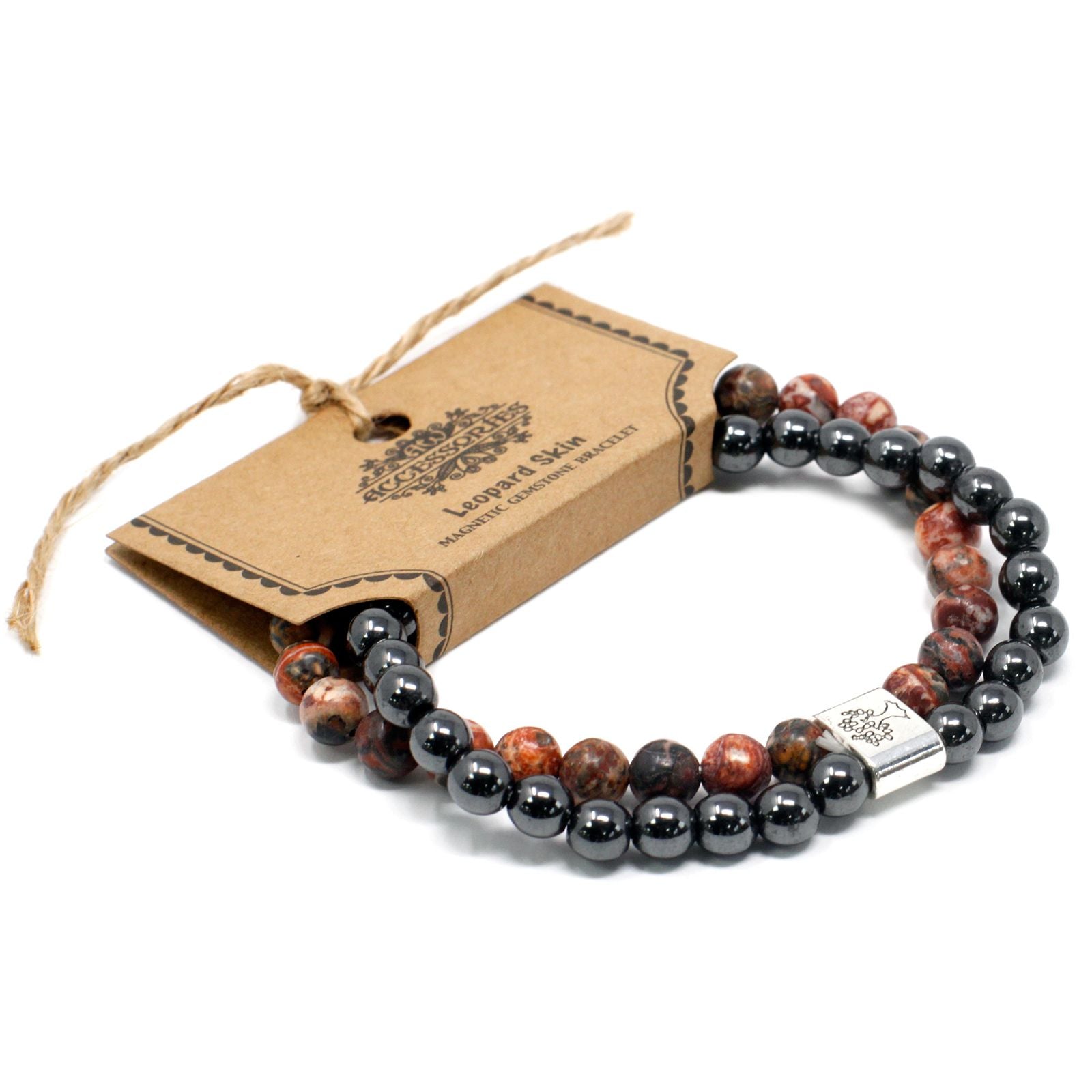 Bracelet Magnétique en Pierres Naturelles – Jaspe Peau de Léopard