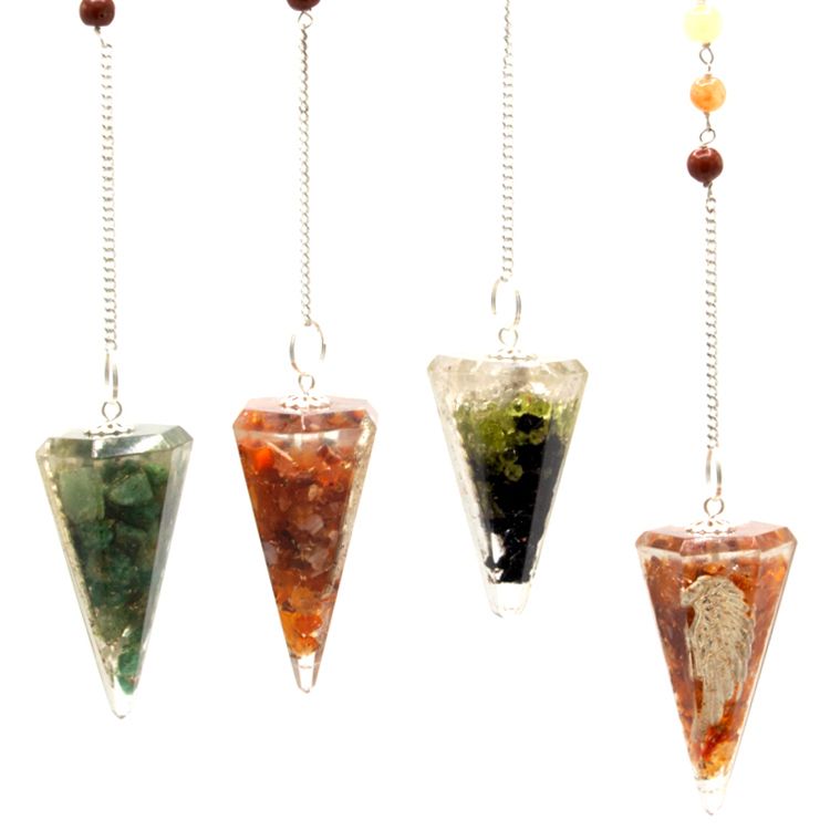 * Pendule chakra en orgonite – Aile d’ange
