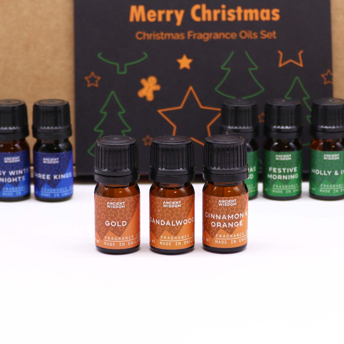 * Coffret d’huiles parfumées Senteurs sacrées de Noël – 12 × 5 ml