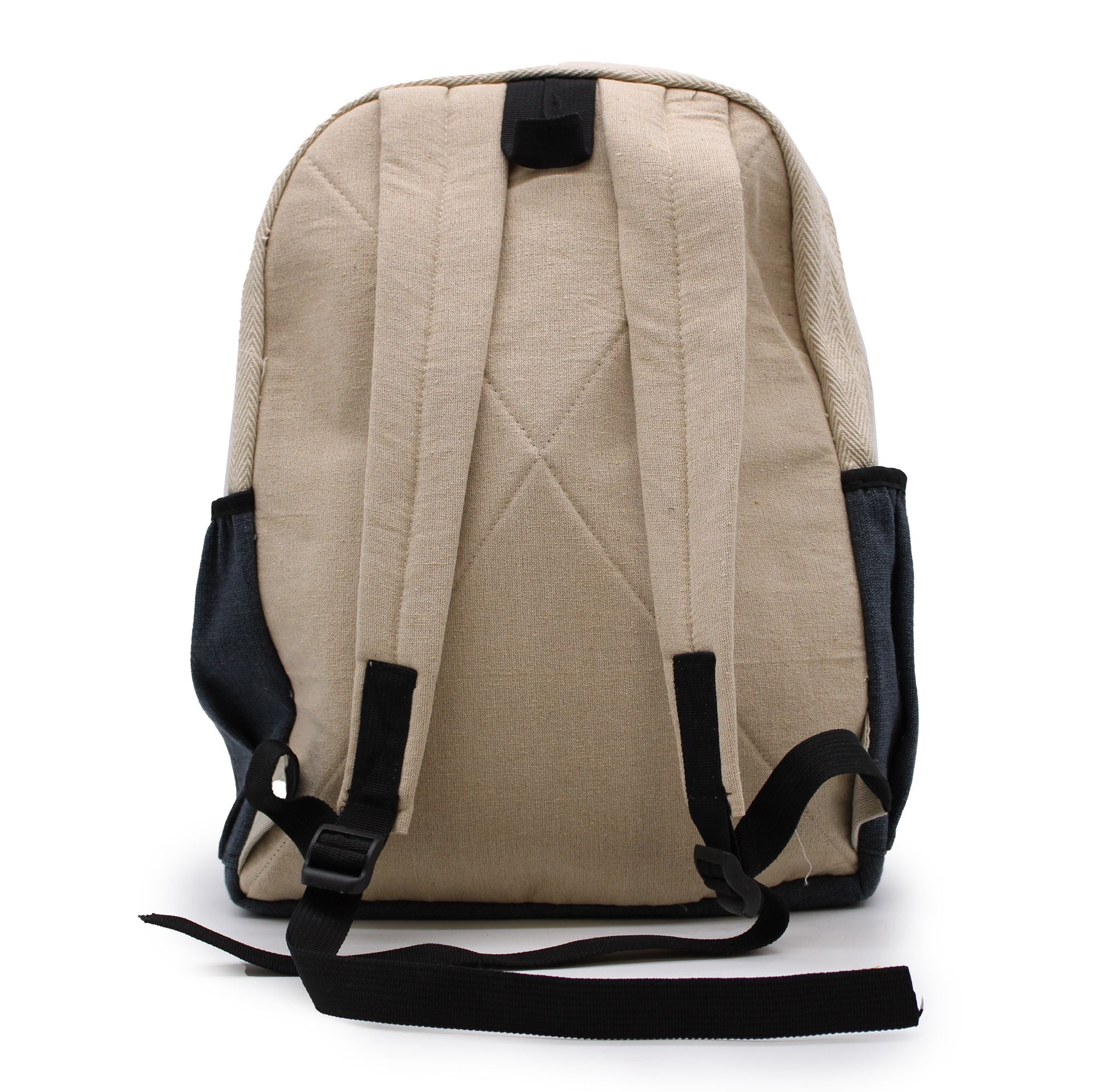 Grand Sac à Dos en Chanvre – Motif Arbre de Bodhi | Artisanal Népal