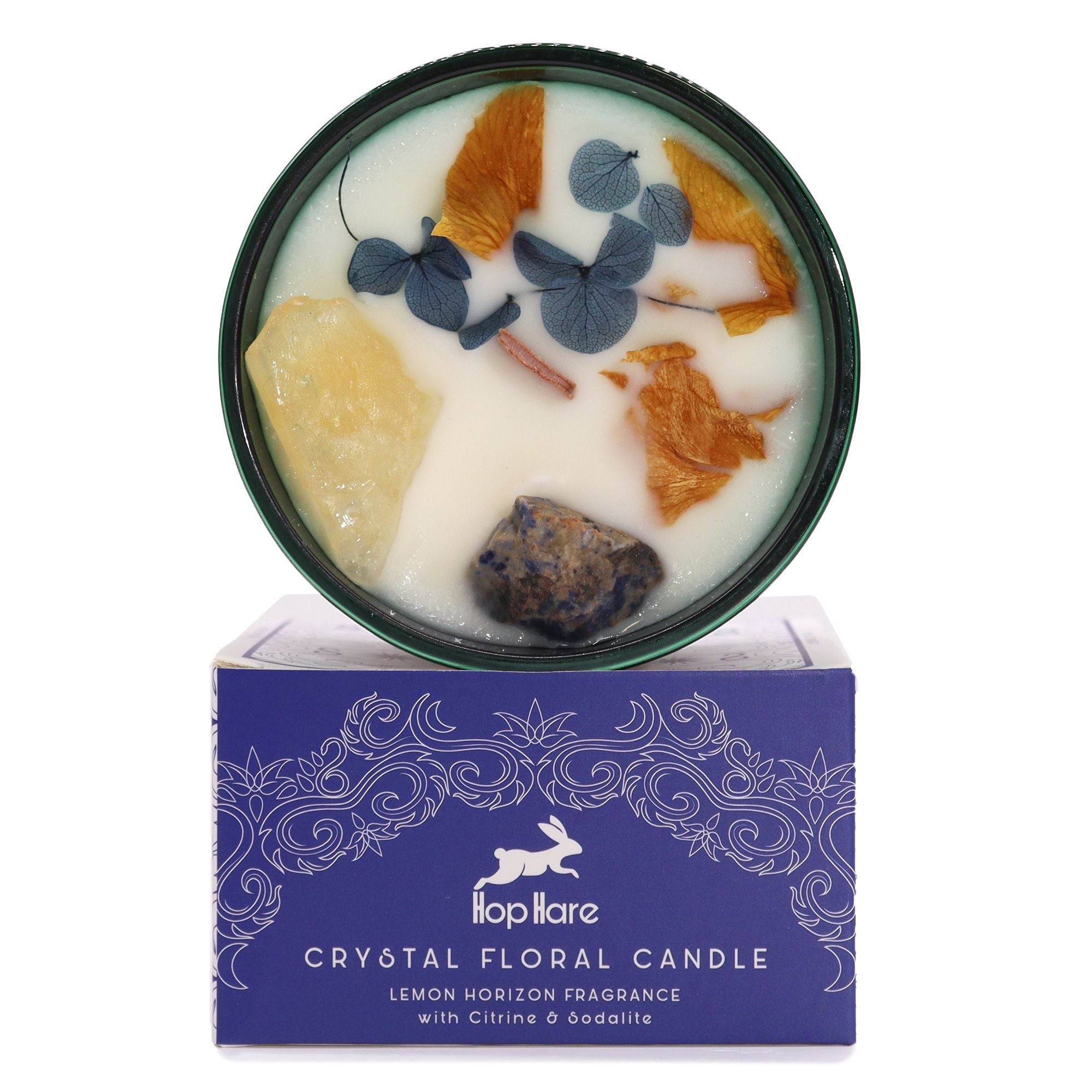 Bougie Magique aux Fleurs & Cristaux Hop Hare – Le Soleil