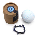 * Bombe de bain avec bracelet en sodalite – Bois de santal et sel marin