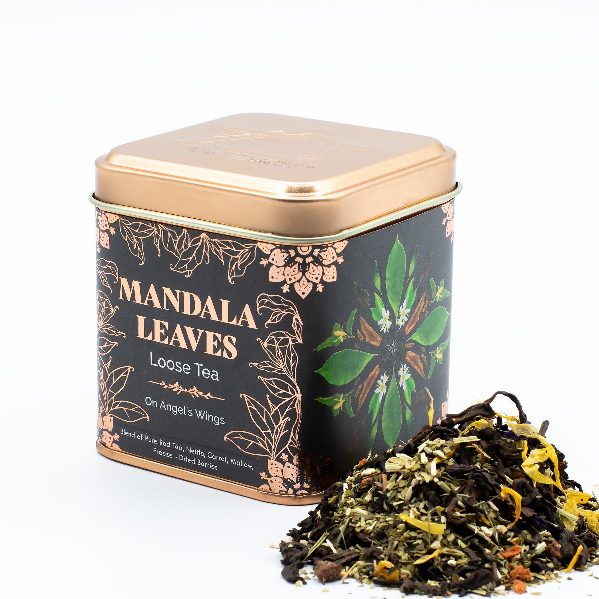 Thé Sur les Ailes des Anges 50g – Infusion Rooibos Maté Fruits Rouges | Boîte Métallique