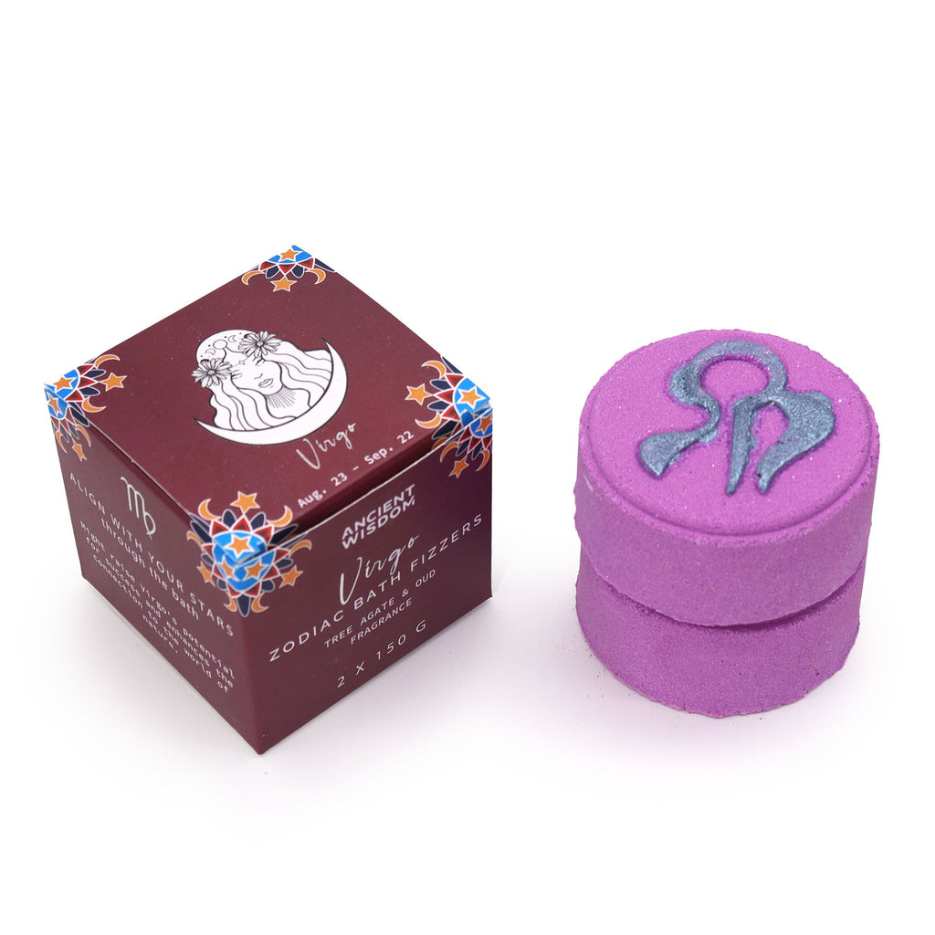 * Coffret de Galets de Bain Effervescents du Zodiaque avec Horoscope – Vierge