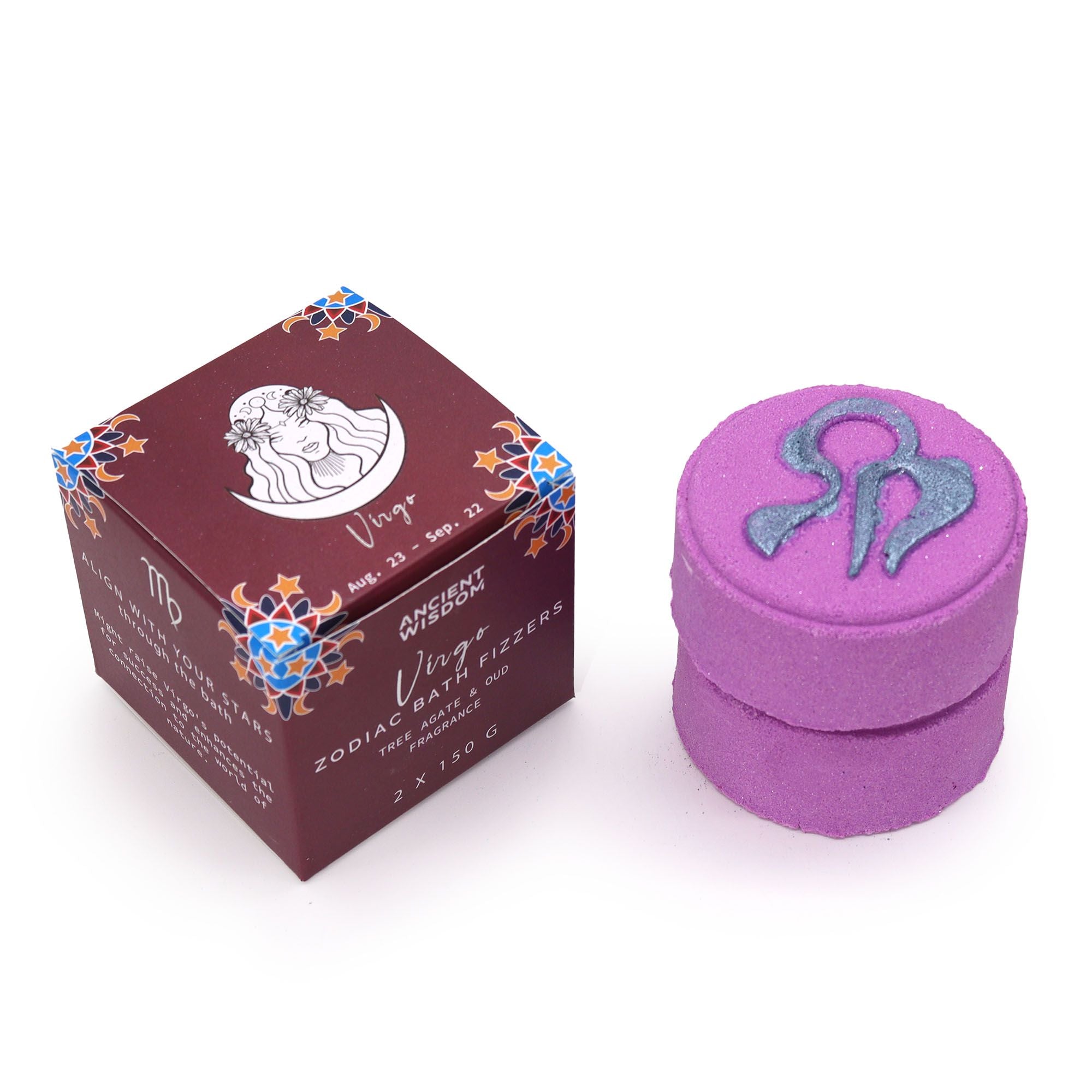 * Coffret de Galets de Bain Effervescents du Zodiaque avec Horoscope – Vierge