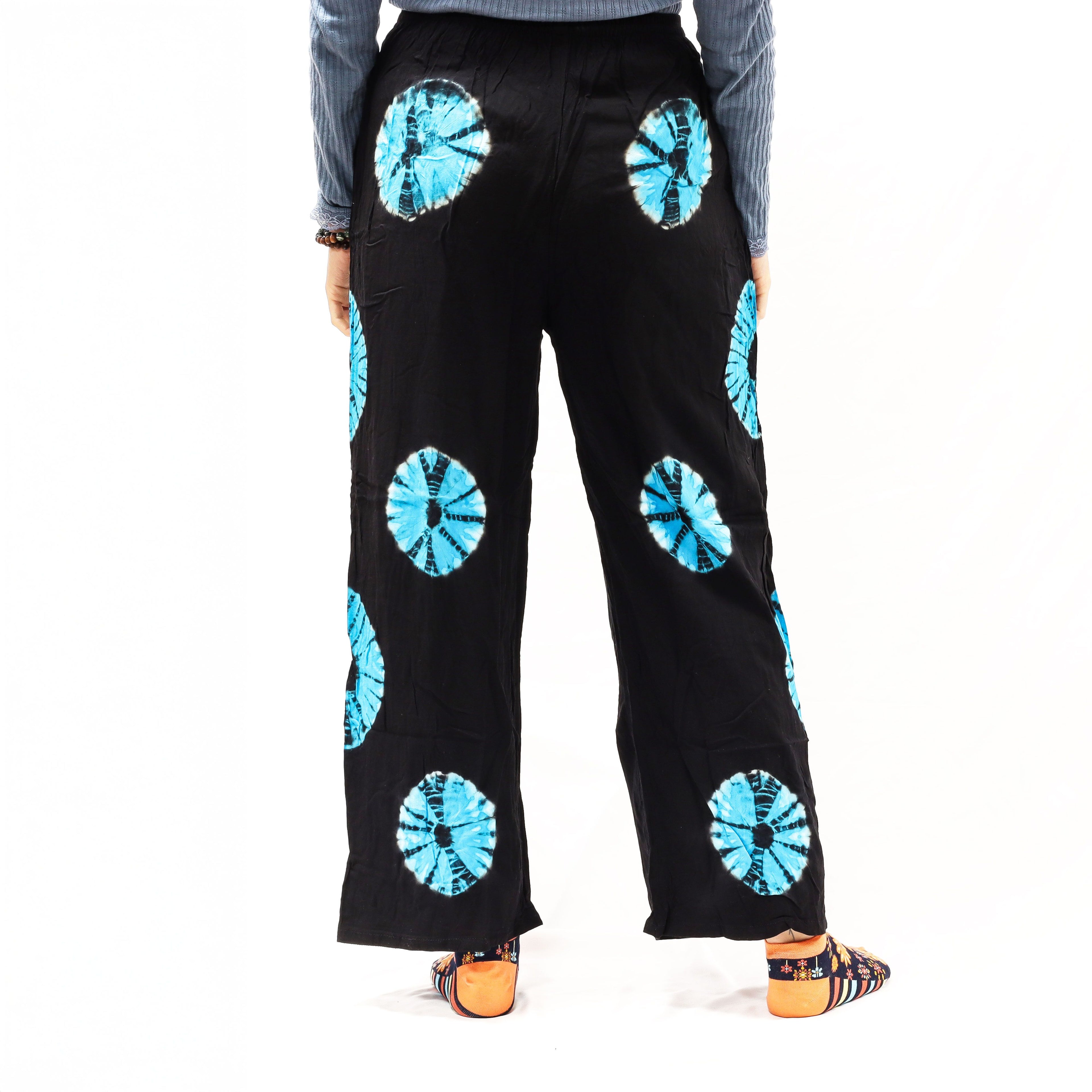 Pantalon de Détente Style Japonais – Noir & Bleu – M