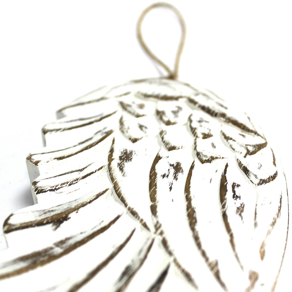 Petite aile d’ange sculptée à la main – 18 cm