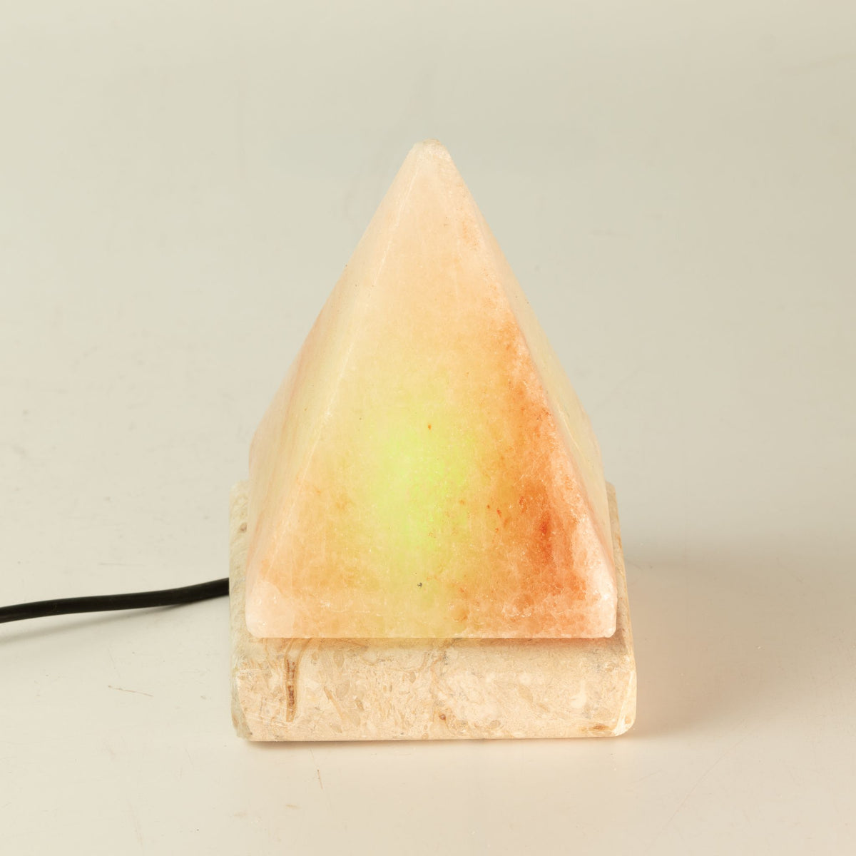* Lampe en sel de l’Himalaya USB en forme de pyramide, 9 cm, lumière multicolore