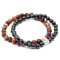 Bracelet Magnétique en Pierres Naturelles – Jaspe Peau de Léopard