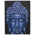 * Tableau Bouddha bleu avec finition sablée, 60 × 80 cm