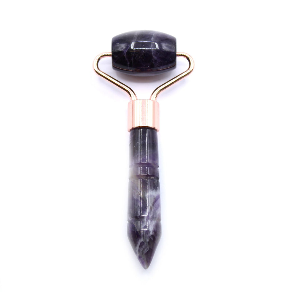 Mini rouleau facial en améthyste