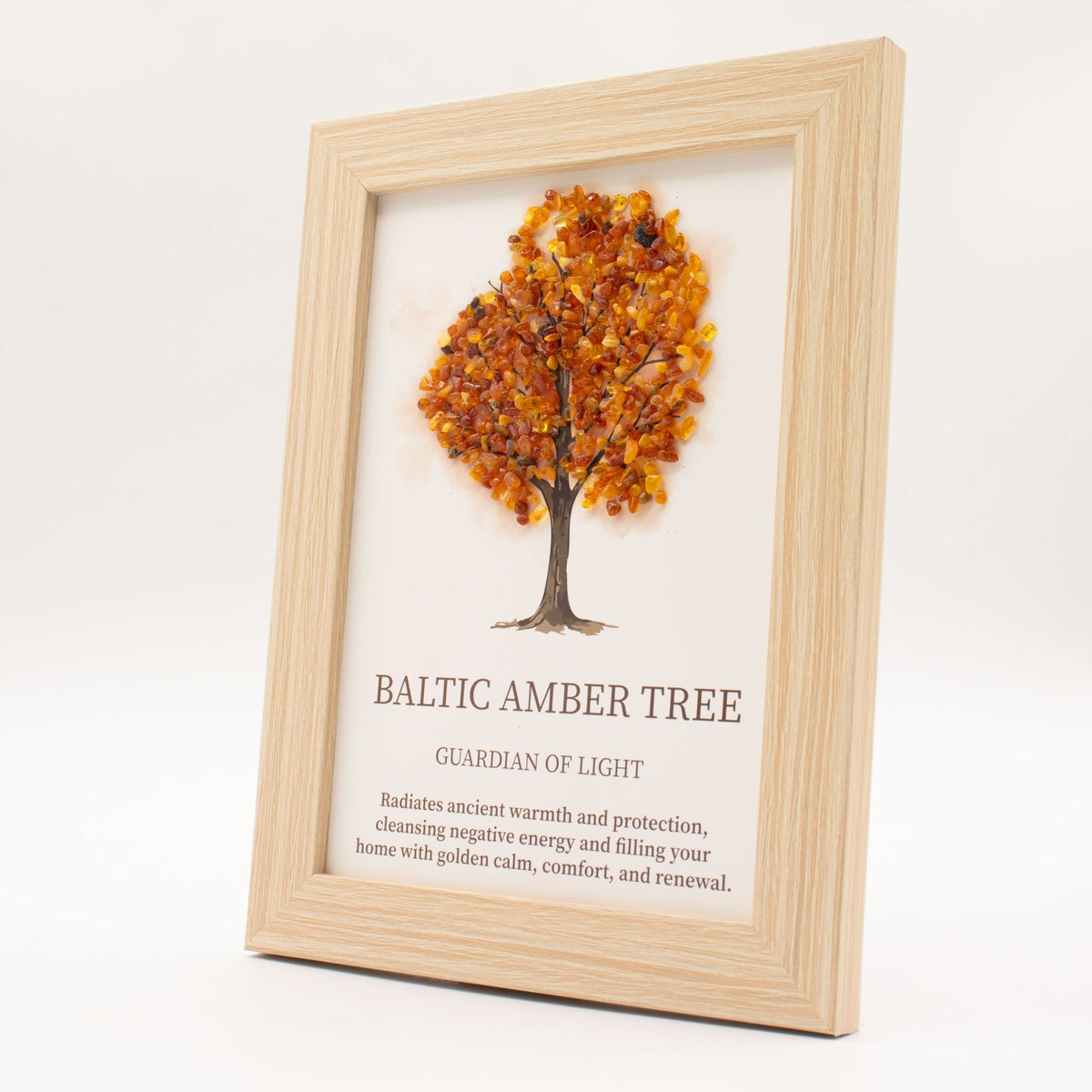 * Tableau décoratif Arbre de Vie en ambre de la Baltique, 20 × 14,7 × 1 cm