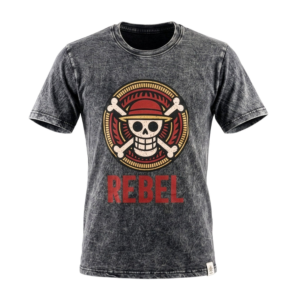 * T-Shirt en Coton Délavé Nomad Sari – Rebel – Anthracite – S