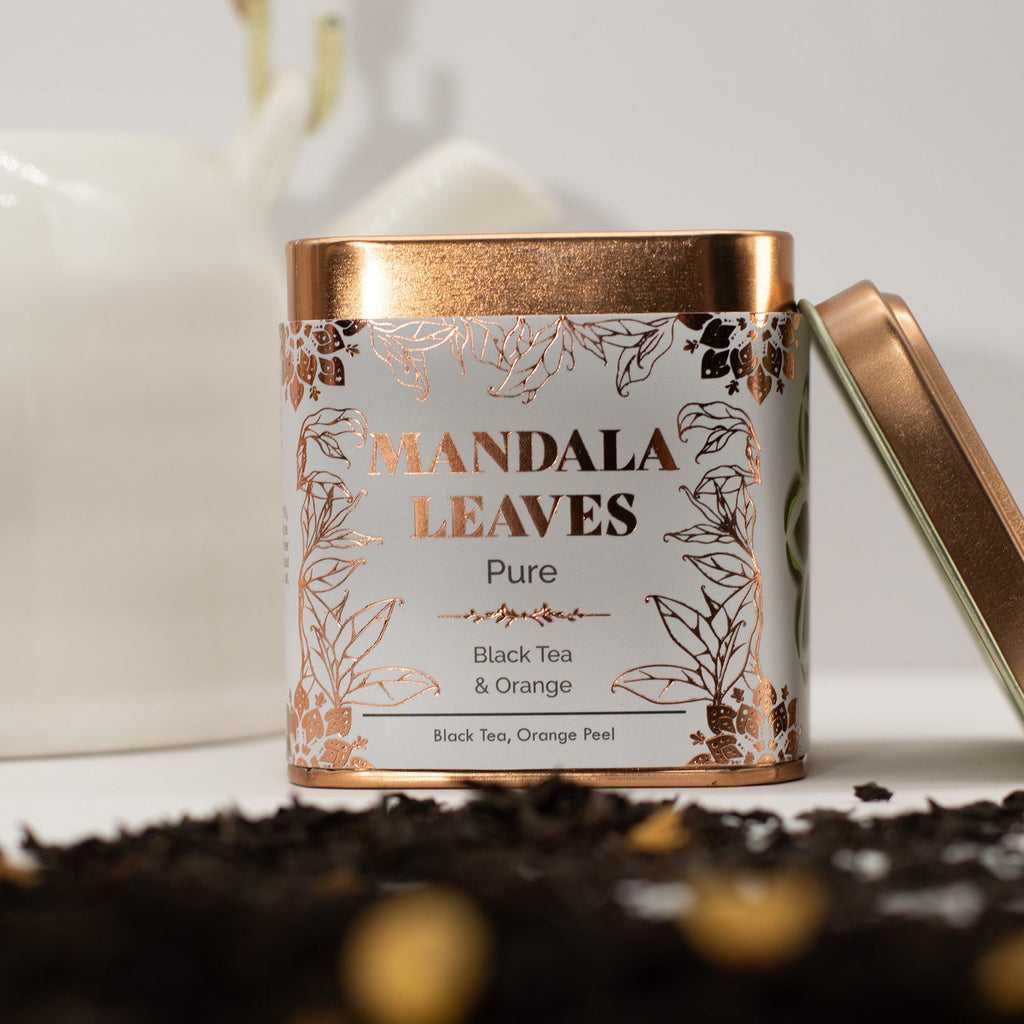 Thé Noir Bio Narnaja 50g – Thé Noir Écorce d’Orange Artisanal | Boîte Métallique Réutilisable