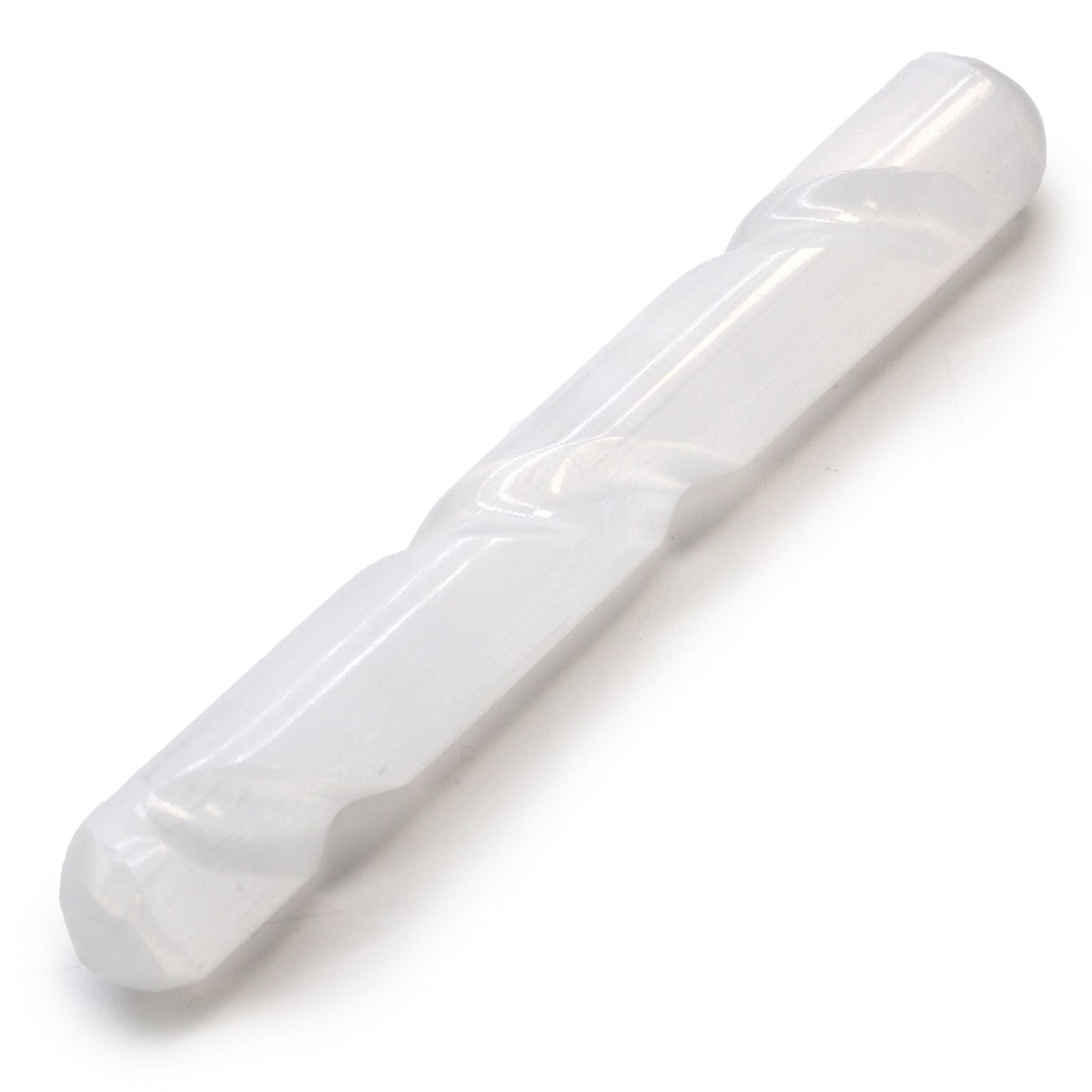 Baguette en Spirale de Sélénite - 16 cm (Extrémités Arrondies)