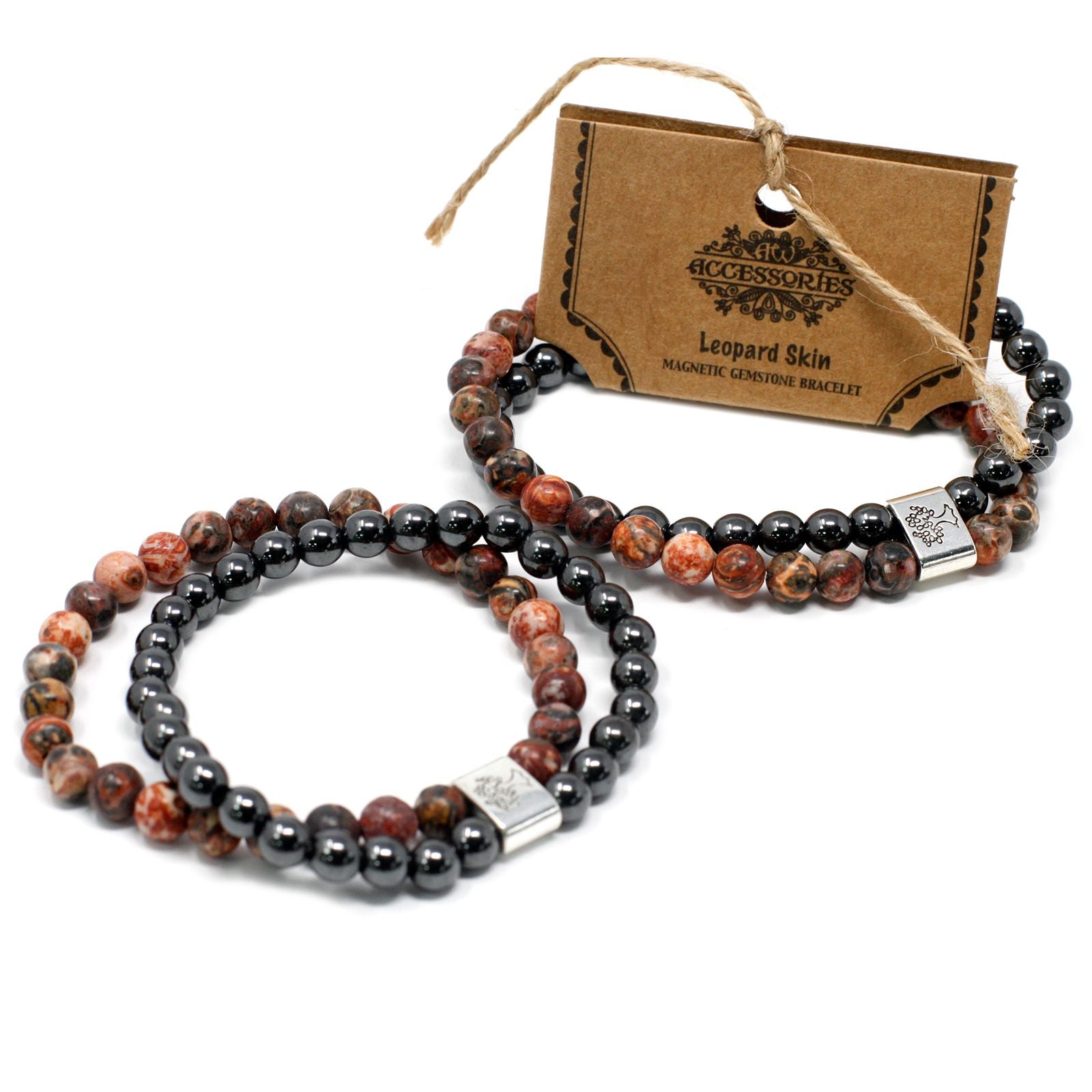 Bracelet Magnétique en Pierres Naturelles – Jaspe Peau de Léopard