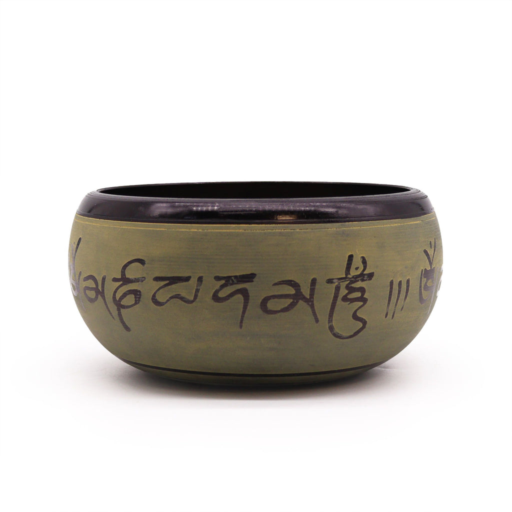 * Bol chantant en poudre de terre – Mantra des cinq Bouddhas – 16 cm