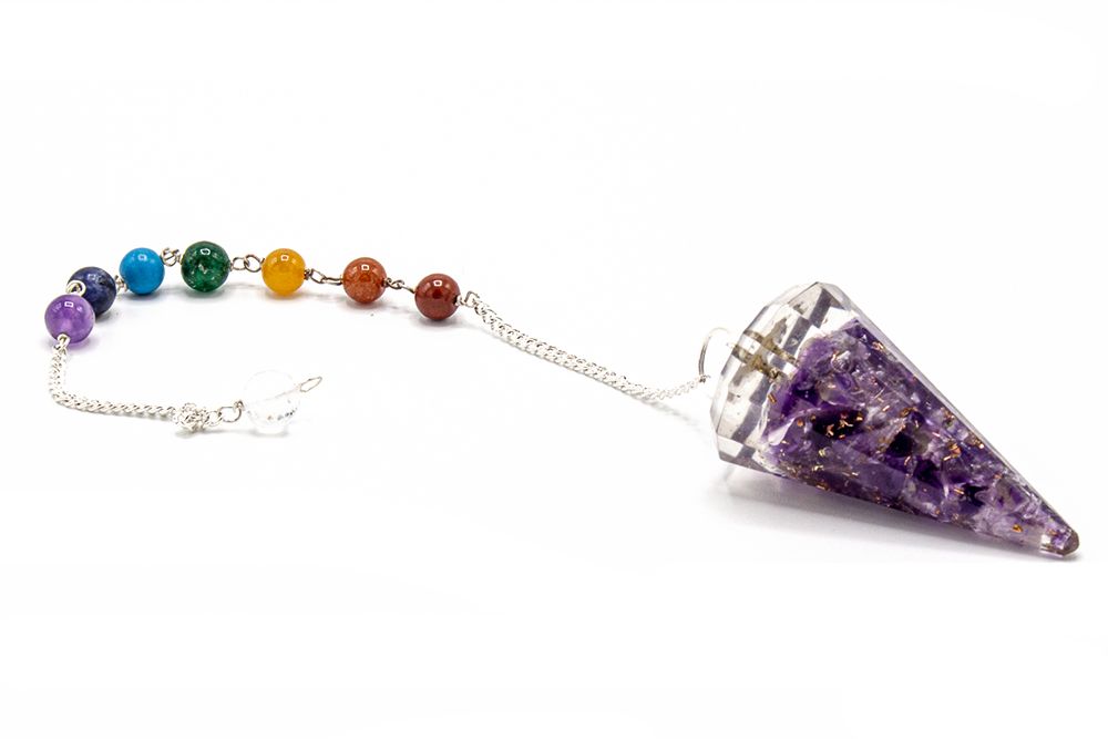 * Pendule chakra en orgonite – Aile d’ange