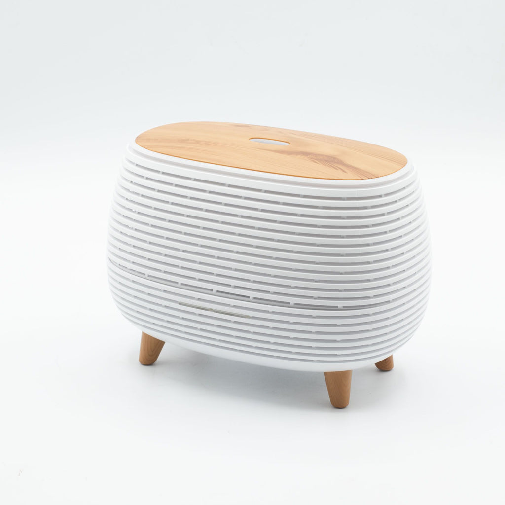 * Diffuseur aromatique au design futuriste rainuré avec éclairage multicolore