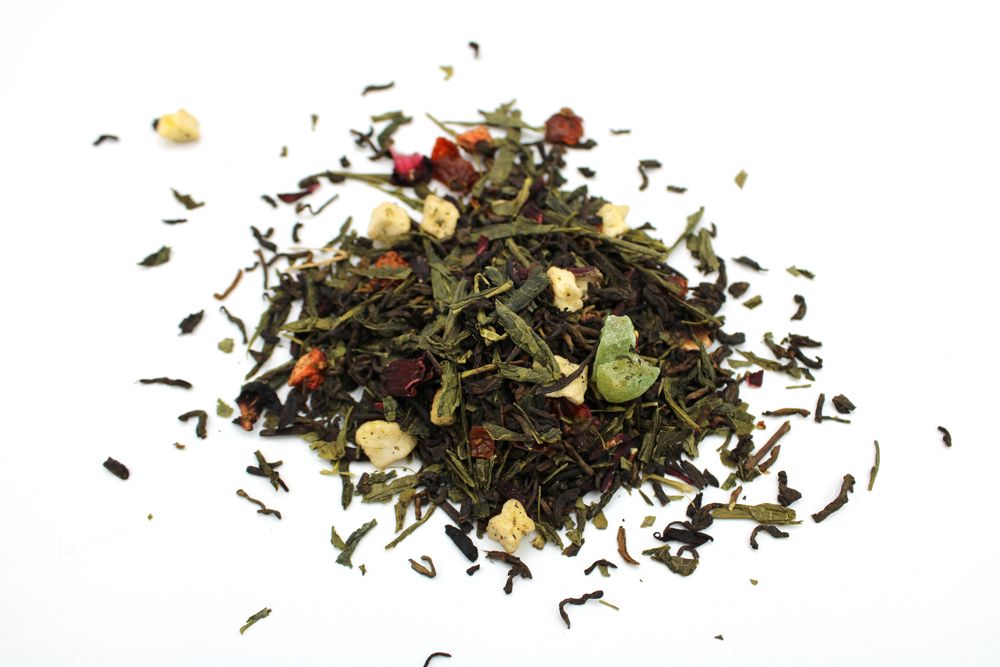 Magie de la Mi-Été 50g – Infusion Thé Rouge Vert Kiwi Fraise Hibiscus | Silhouette Été