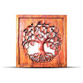 * Panneau décoratif carré Arbre de Vie, motif rond, 40 × 40 cm