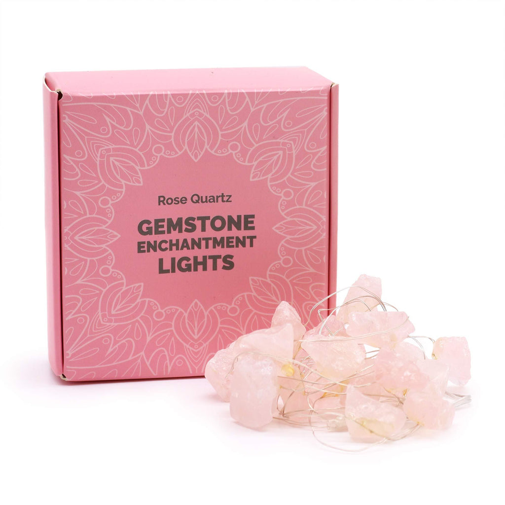 Guirlande lumineuse en quartz rose, alimentation USB