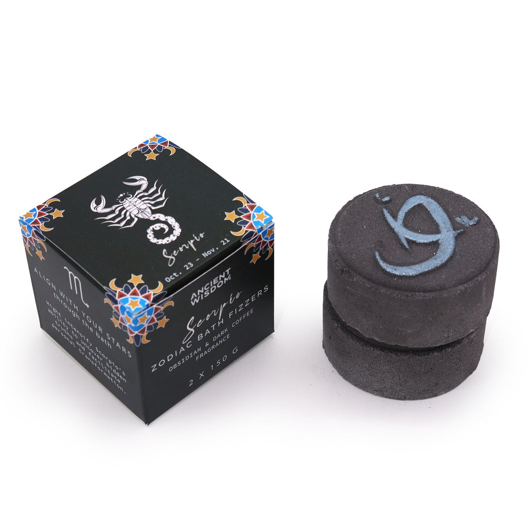 * Coffret de Galets de Bain Effervescents du Zodiaque avec Horoscope – Scorpion