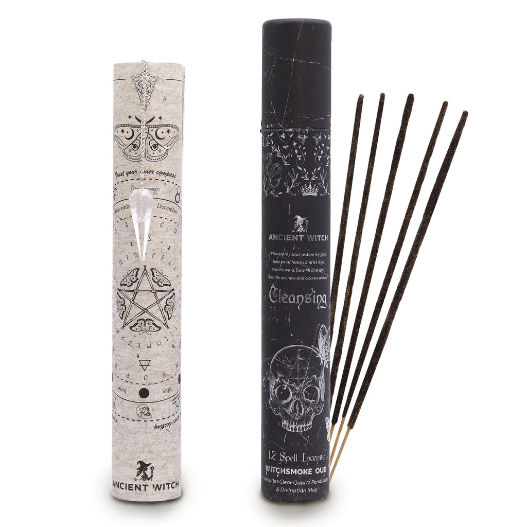 Encens rituel Ancient Witch – Purification – Pendule en cristal de roche