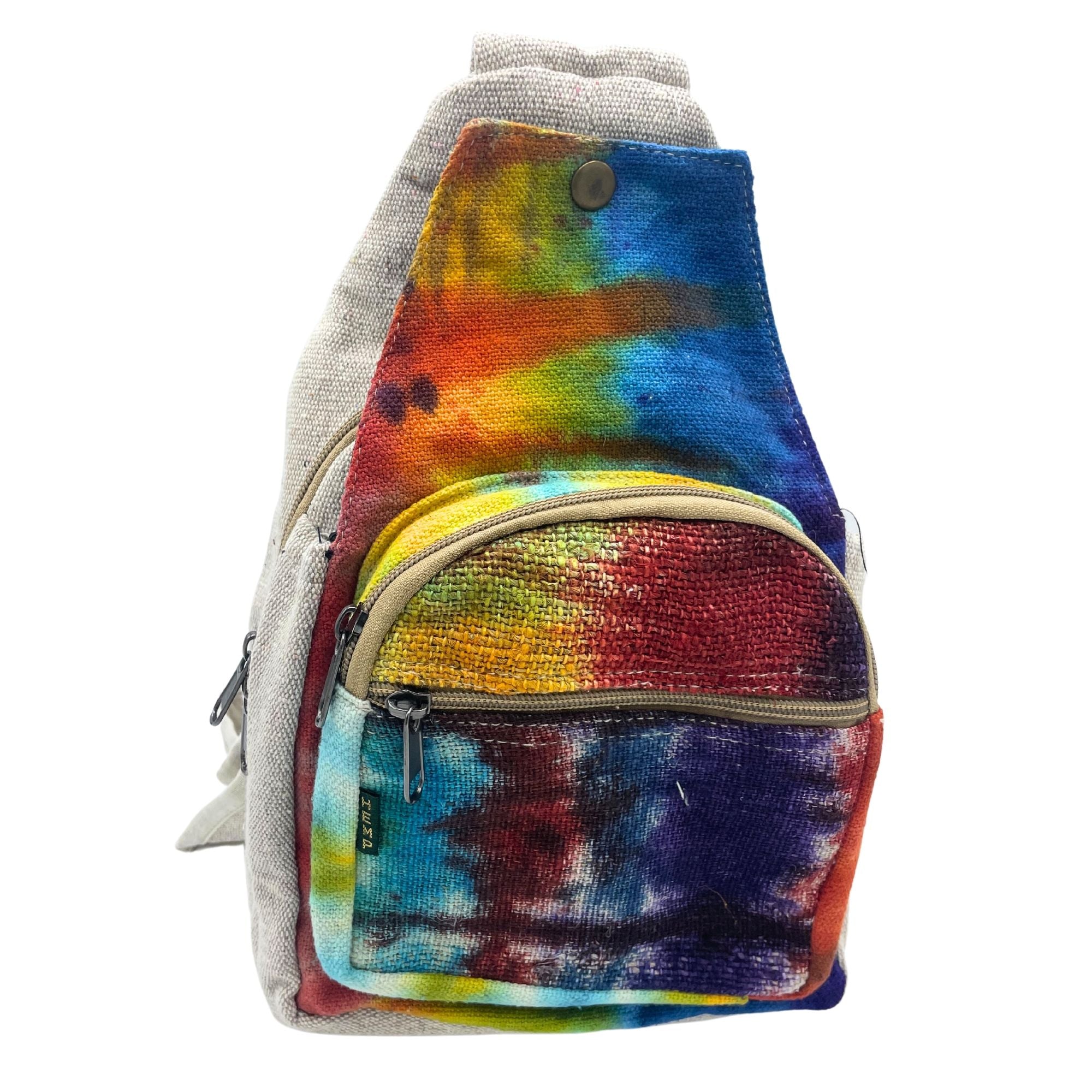 Sac Sling Tie-Dye en Chanvre – Port Épaule | Teinture Artisanale | Fait Main Népal