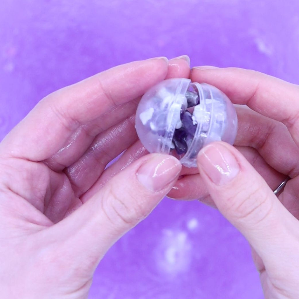 Bombe de bain bergamote et sel marin avec bracelet en quartz rose