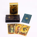 Jeu de Tarot Feuille d'Or Bleu & Or - Œil Omniscient - avec Livret