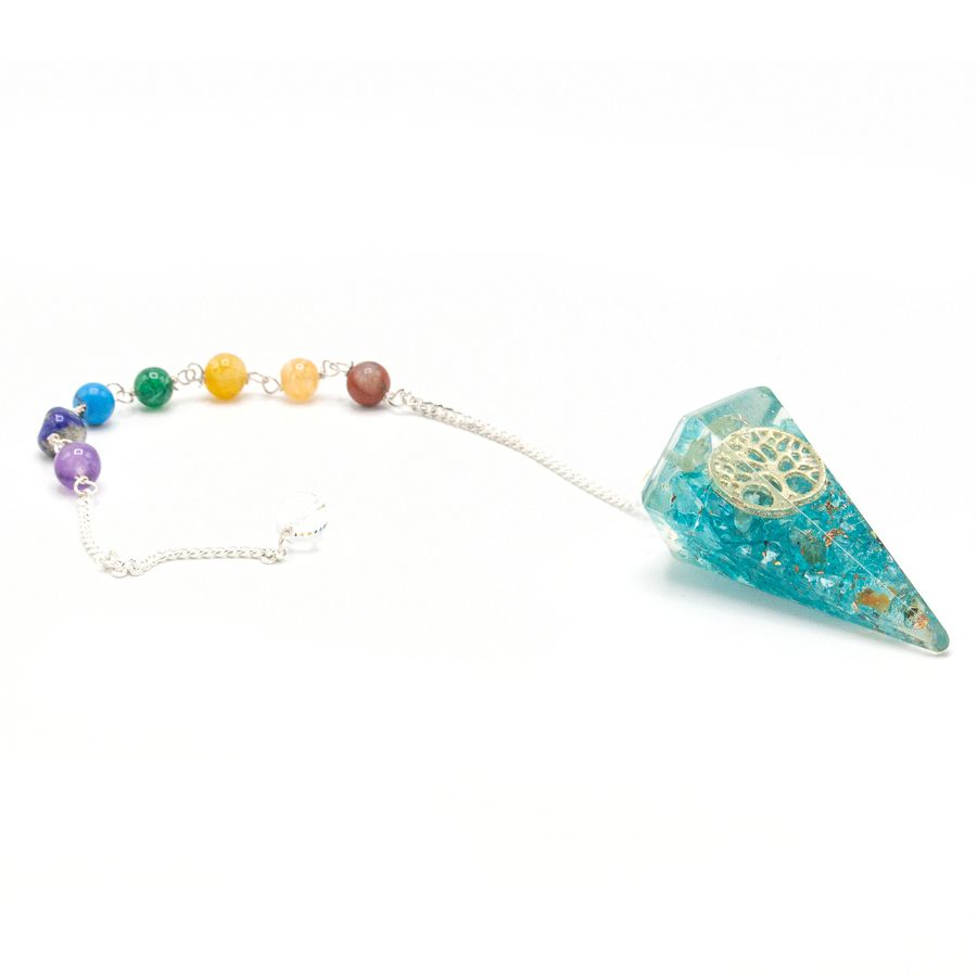 * Pendule chakra en orgonite – Arbre de vie