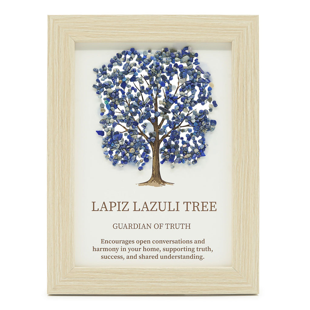 * Tableau décoratif Arbre de Vie en lapis-lazuli, 20 × 14,7 × 1 cm