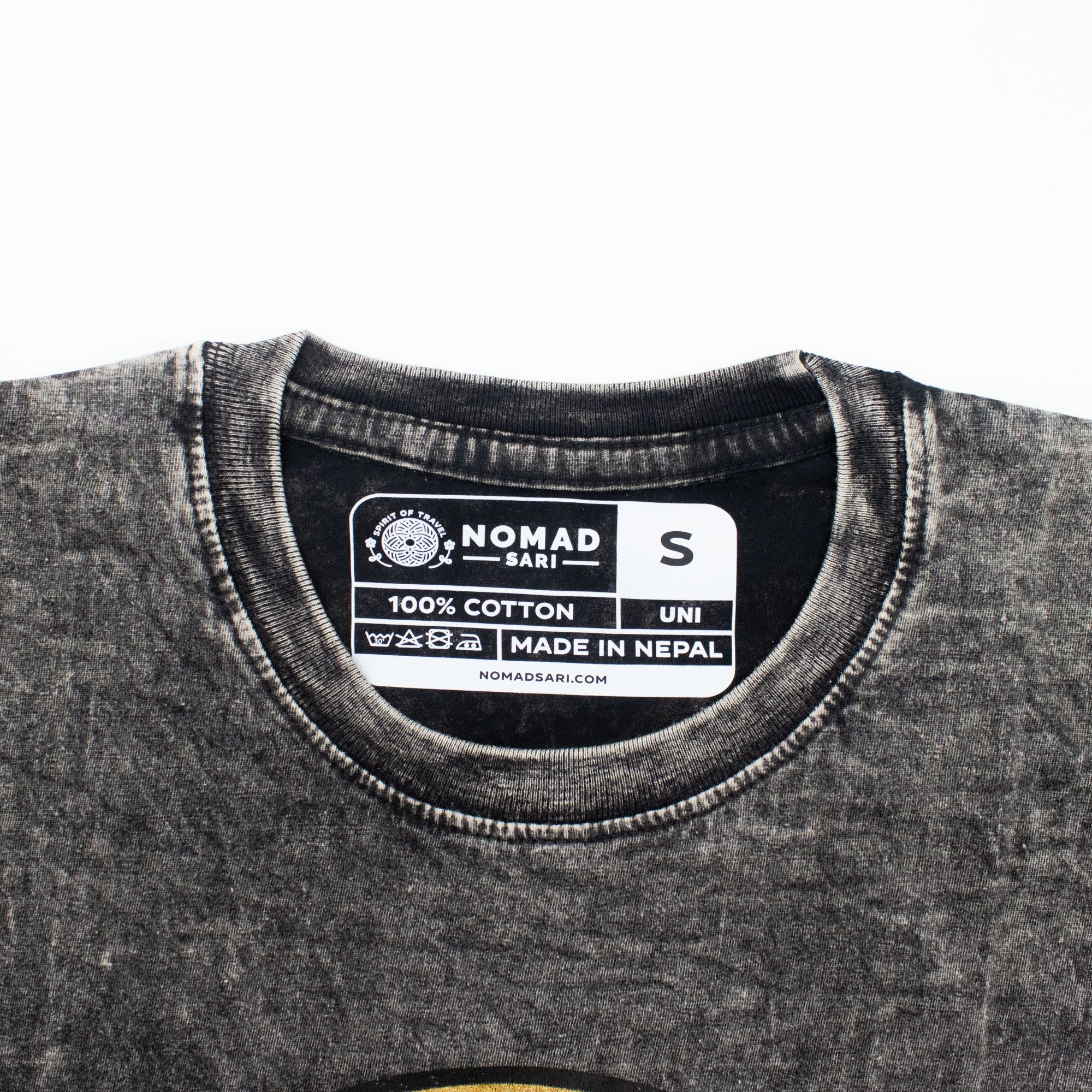 * T-Shirt en Coton Délavé Nomad Sari – Rebel – Anthracite – S