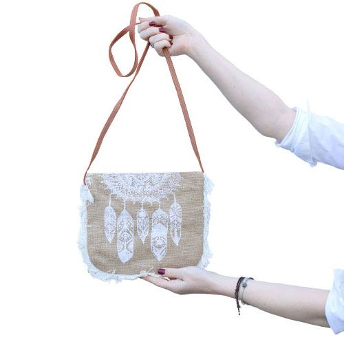 Sac en Jute Brodé Mandala | Artisanat Balinais | Style Bohème & Méditation