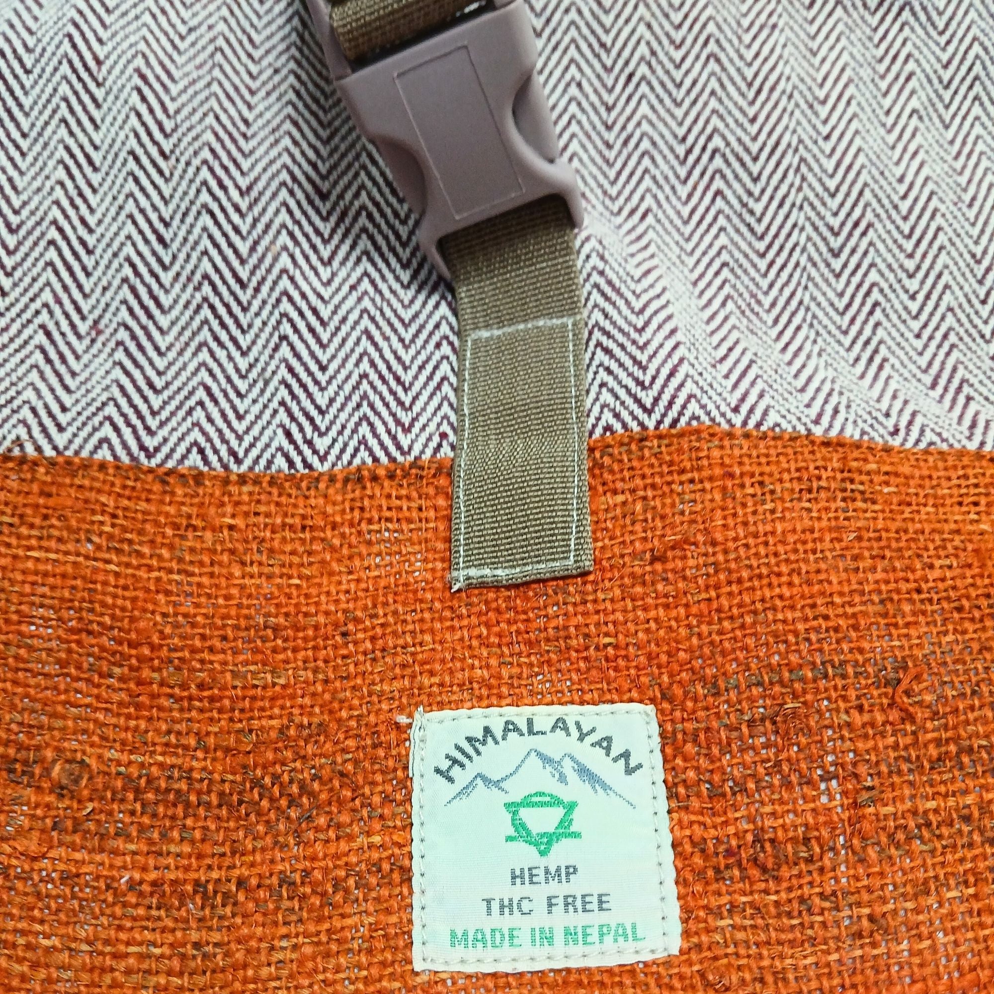 Sac à Dos de Trek en Chanvre – Rolling Orange Coucher de Soleil | Artisanal Népal