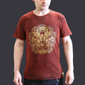 * T-Shirt en Coton Délavé Nomad Sari – Hamsa – Bordeaux – S