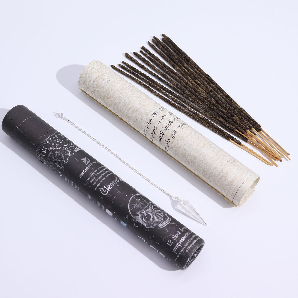 Encens rituel Ancient Witch – Purification – Pendule en cristal de roche