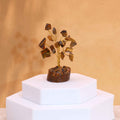 Mini Arbres en Pierres Précieuses sur Socle en Bois – Œil de Tigre (15 pierres)