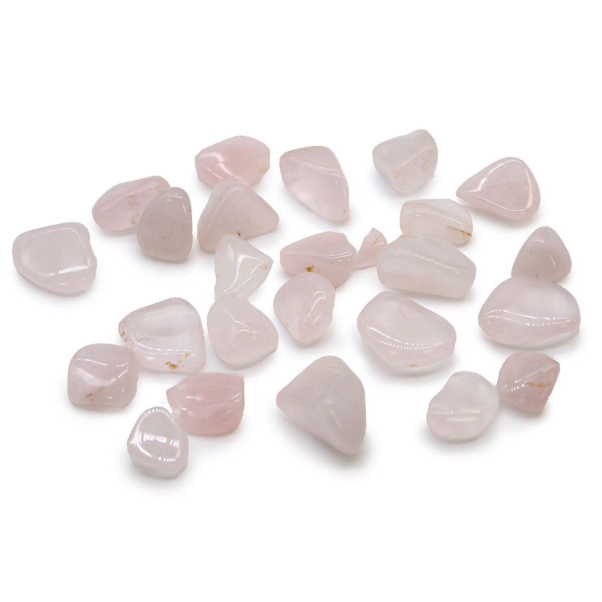 Sachet de 24 petites pierres roulées africaines en quartz rose