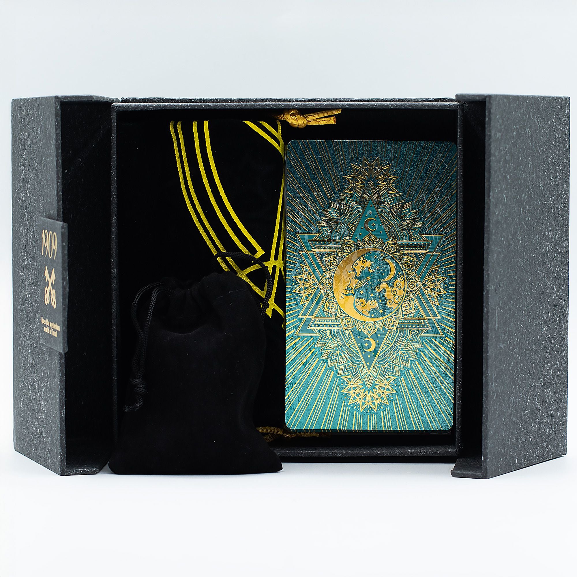 Coffret Cadeau Tarot Feuille d'Or & Turquoise