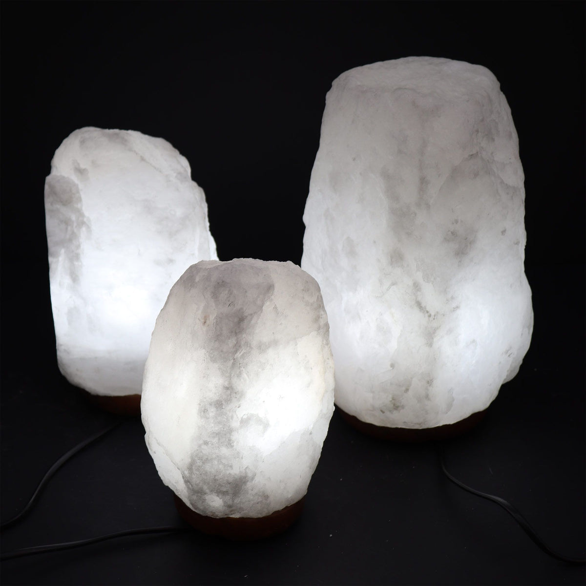 * Lampe en sel de l’Himalaya avec socle, environ 3 à 5 kg