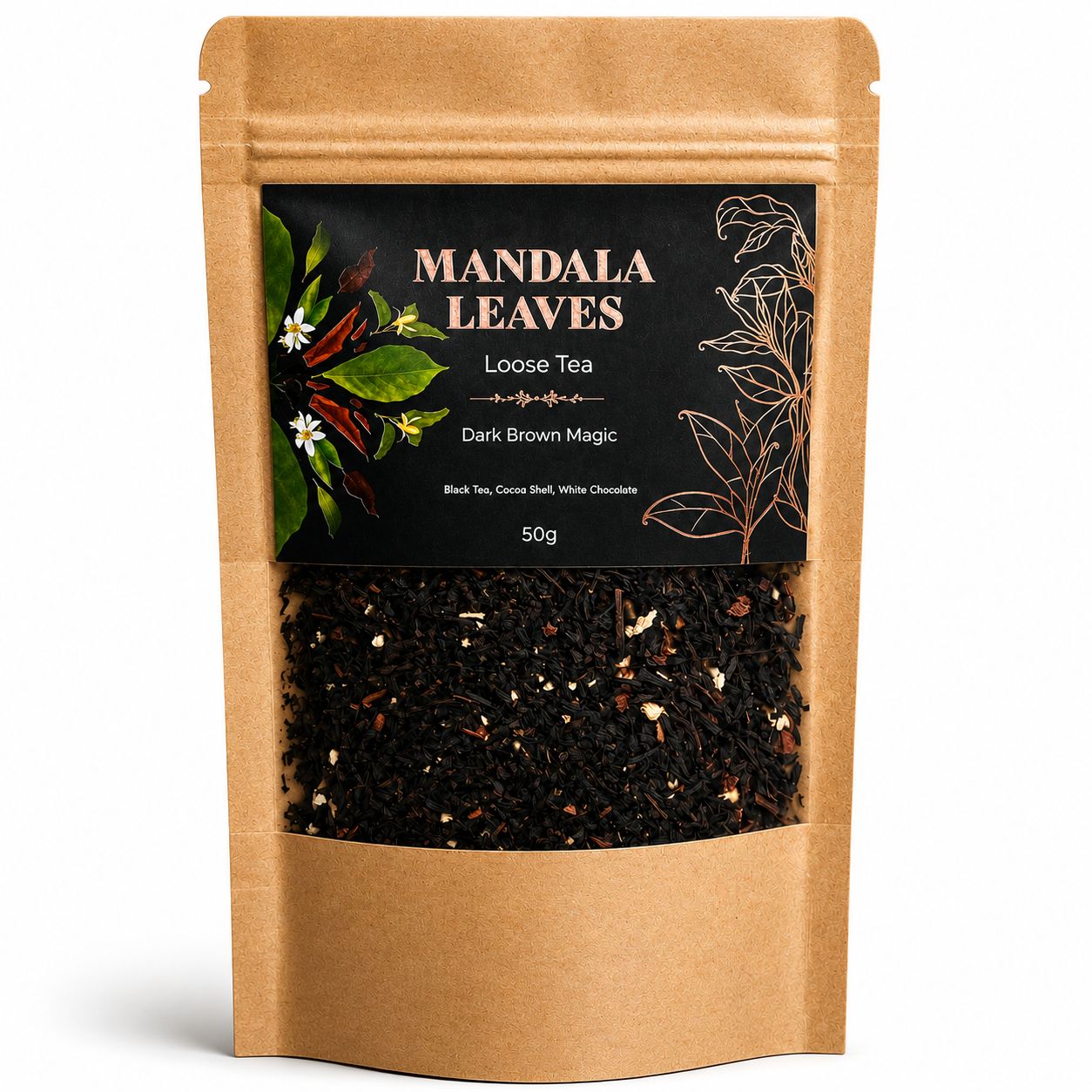 Dark Brown Magic 50g – Thé Noir Aromé Brownie | Mélange Artisanal Gourmand