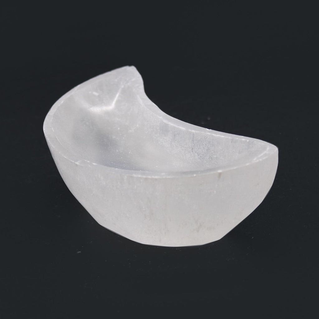 Coupelle lune en sélénite – 10 cm